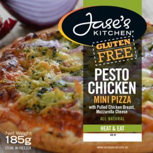 Jase's Kitchen Chicken Pesto Mini Pizza